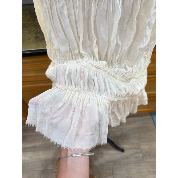 Theory Silk Tunic Moline Georgette Top Blouse Size S Like New - Picture 6 of 9